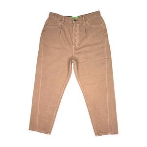 SR vs Sandrine Rose x Free People Wide Leg Cotton Linen Buckle Pants - Size 31